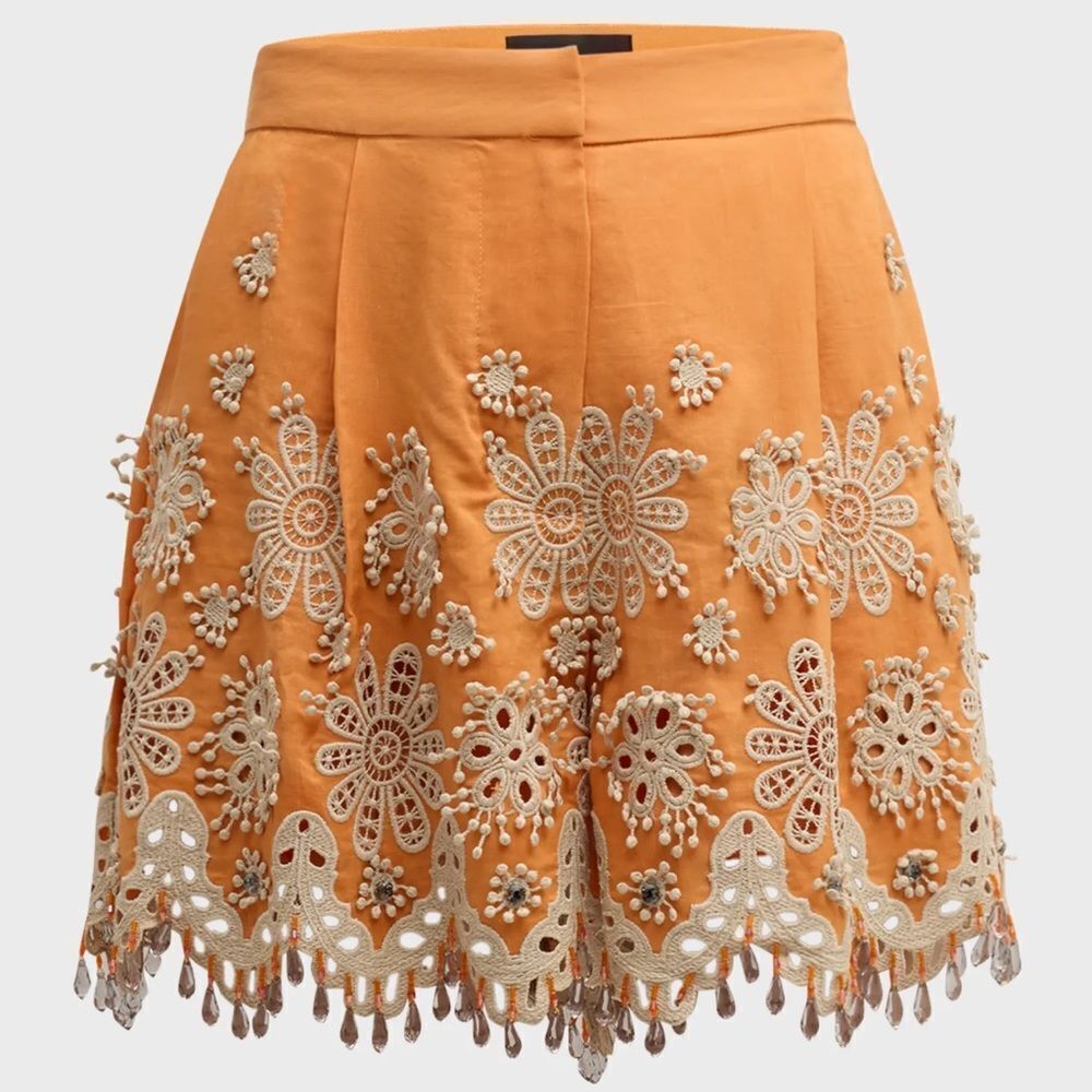 Kobi Halperin Orange Skorts with Elegant Design - Picture 3 of 10